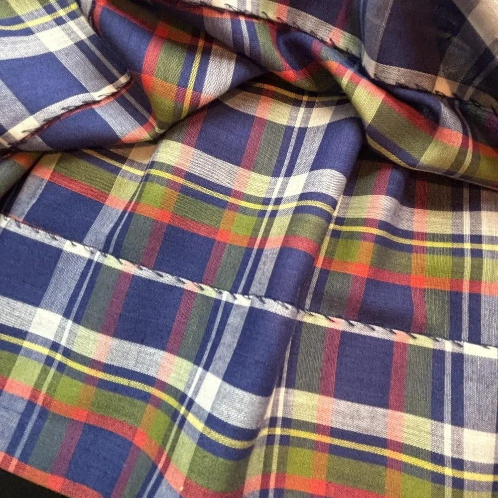 Vintage Polly Flinders 4T‎ Girl Dress Smocked HandEmbroidered Plaid Collared